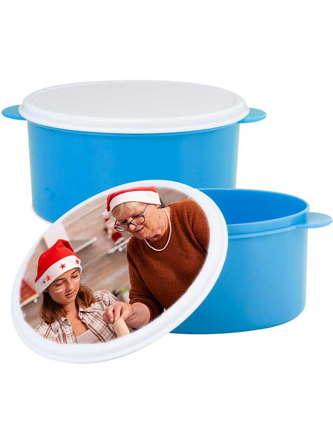 Custom printed round lunch box