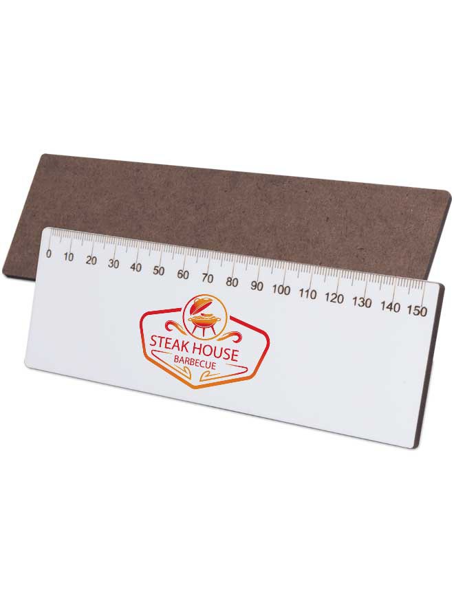 Custom printed hardboard ruler - 15cm