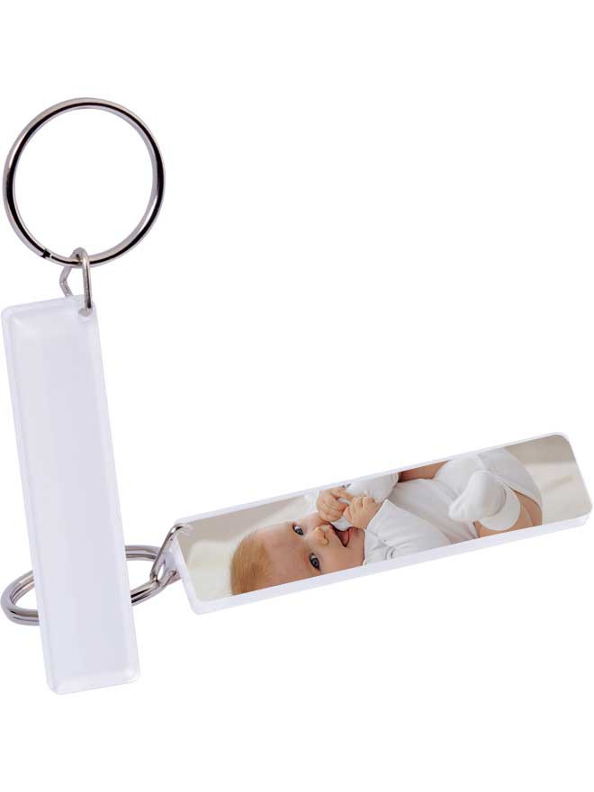 Custom printed number plate keyring