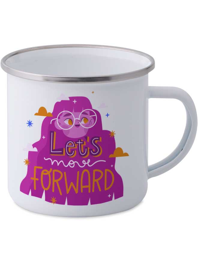 Custom printed enamel mug