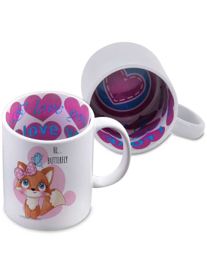 Custom printed I love you mug