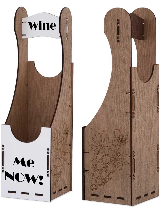 Custom printed hardboard wine carry box